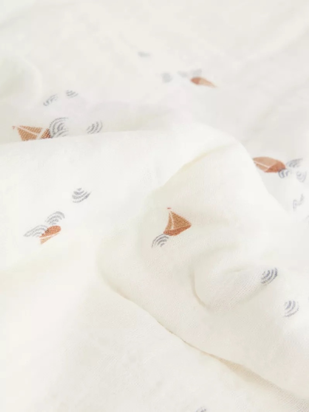 MUSHIE Printed Cotton Muslin Swaddle boats